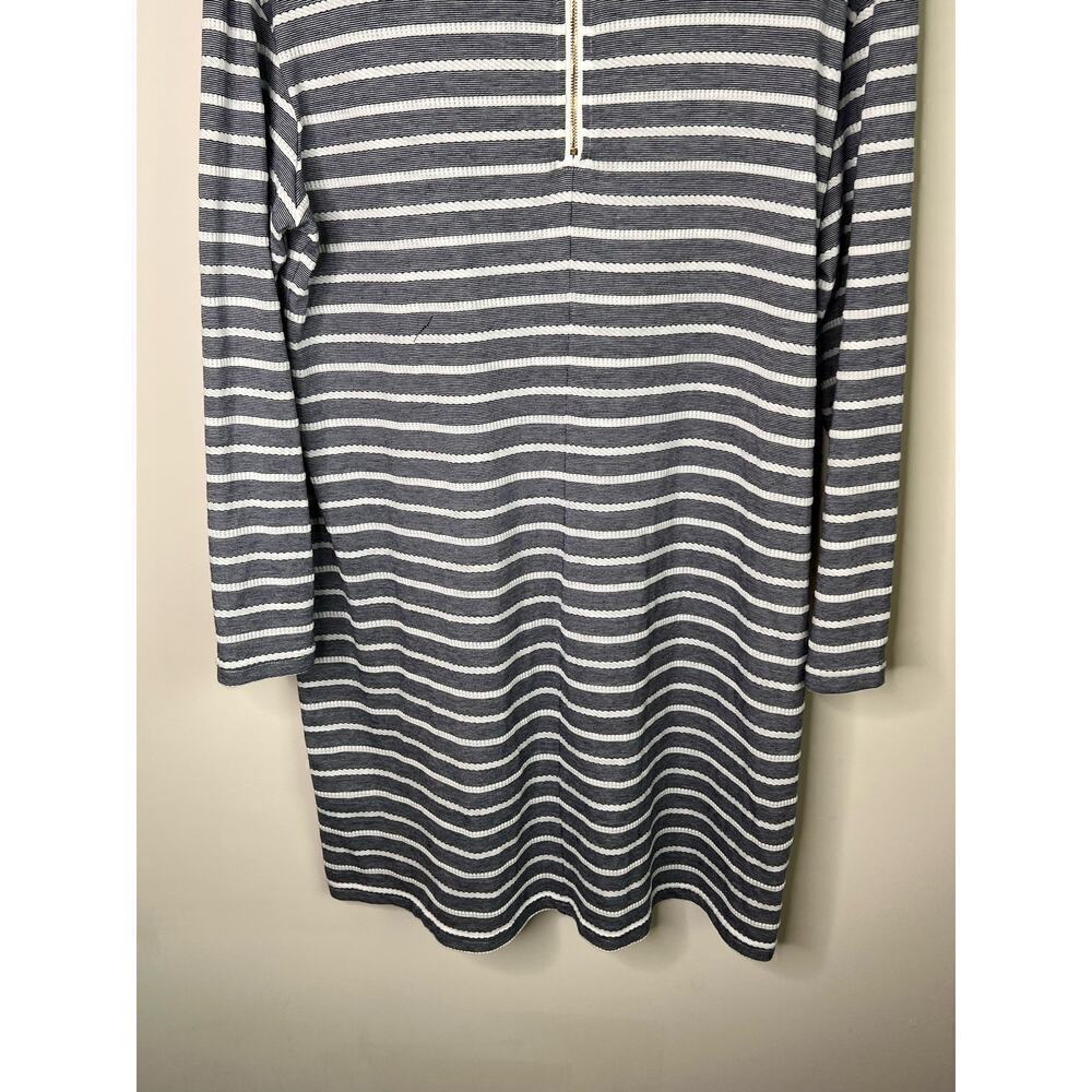 Sail To Sable Roundneck Knee Length Shirt Dress Pullover Striped Navy Women's XL - Picture 7 of 10